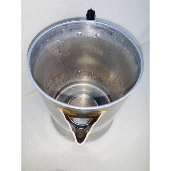 Vintage Wear-Ever Aluminum Coffee Pot Bakelite Handles 2209 3-9 cup USA 3 Piece - Picture 11 of 15